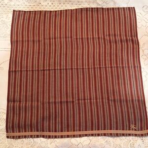 Burberry Brown Striped Pocket Square